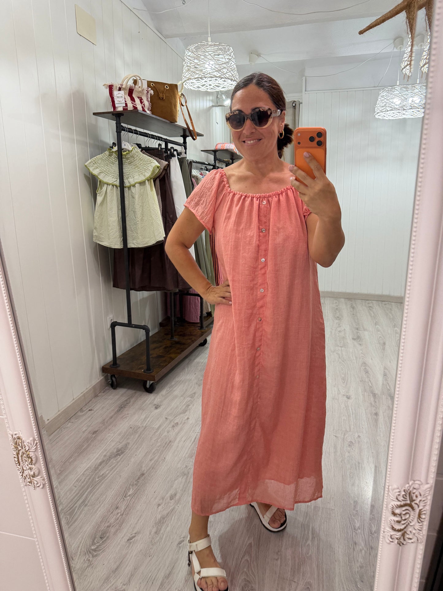 Vestido Natura teja