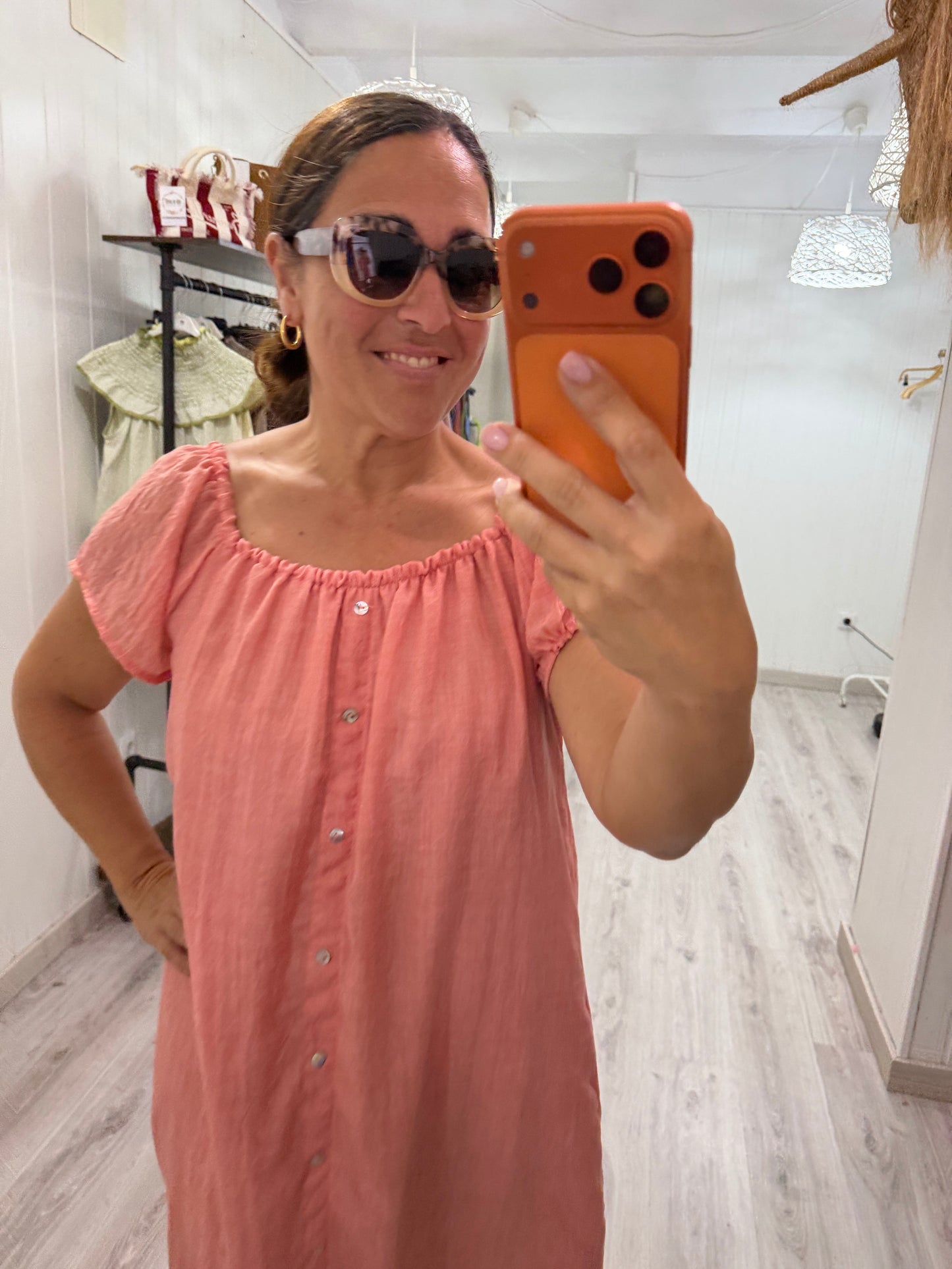 Vestido Natura teja