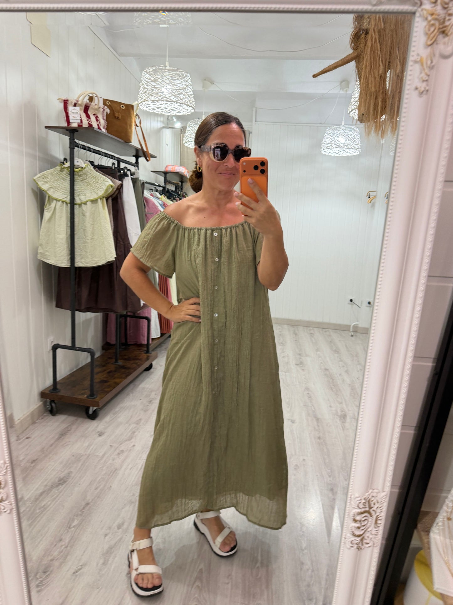 Vestido Natura kaki