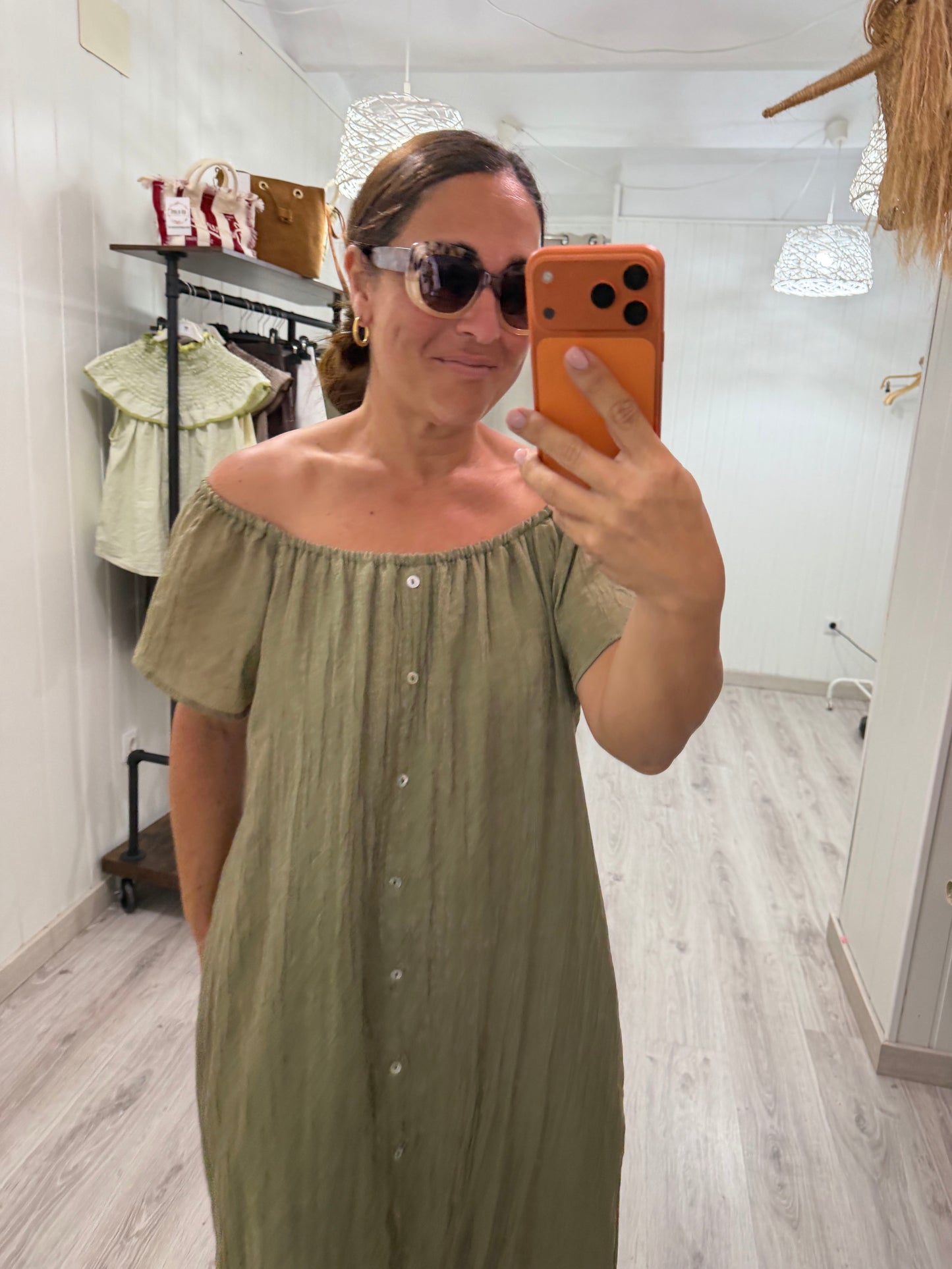 Vestido Natura kaki