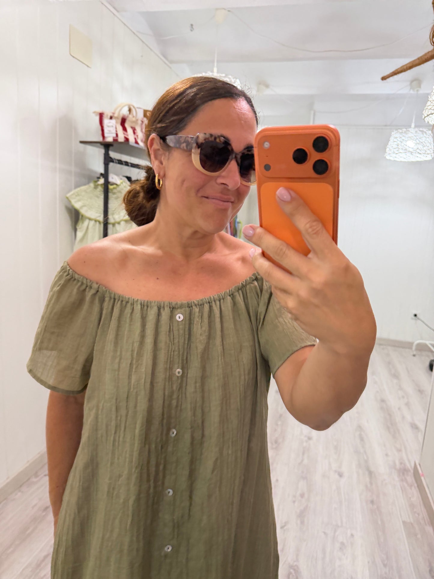 Vestido Natura kaki