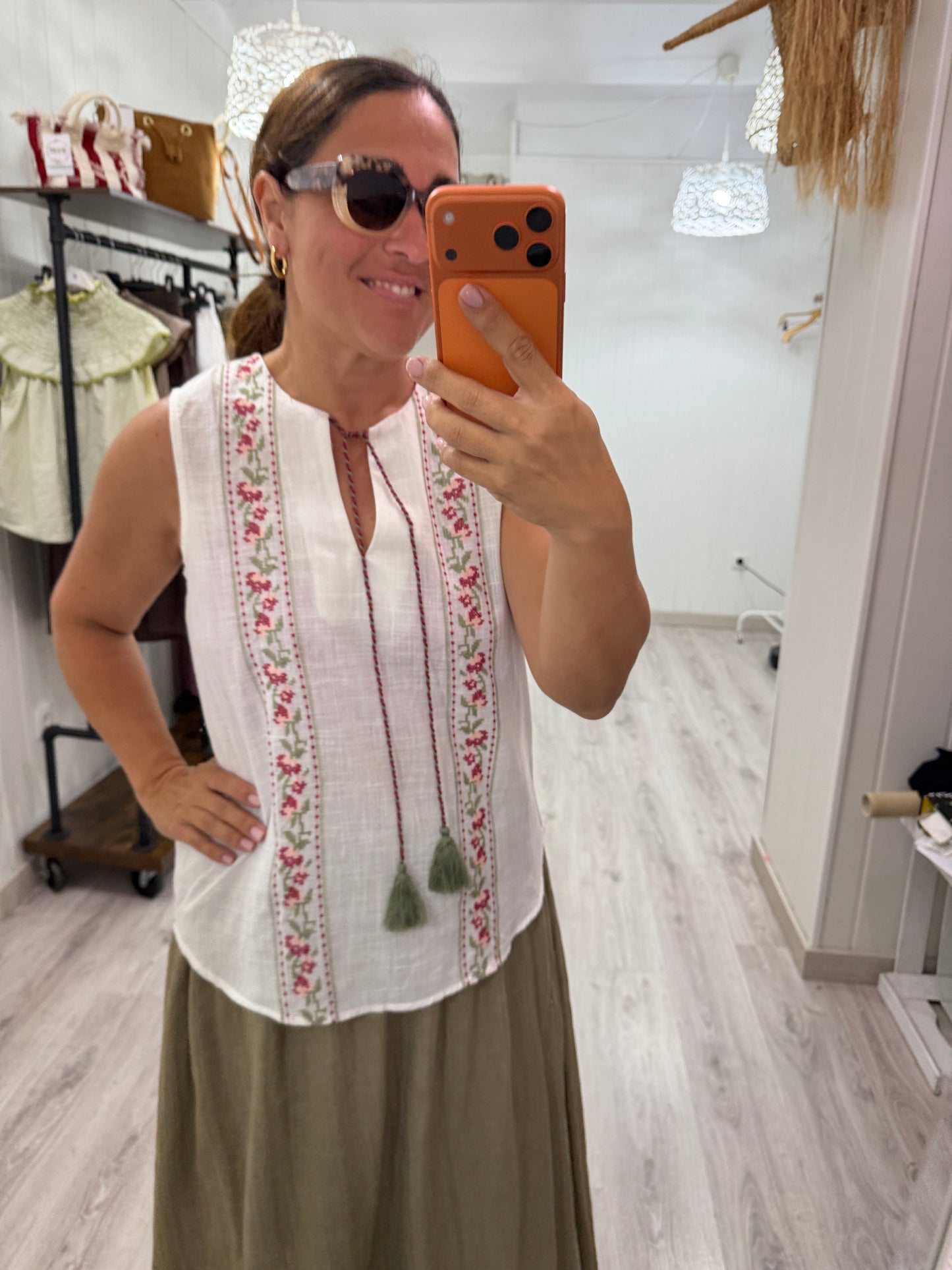 Falda Natura kaki