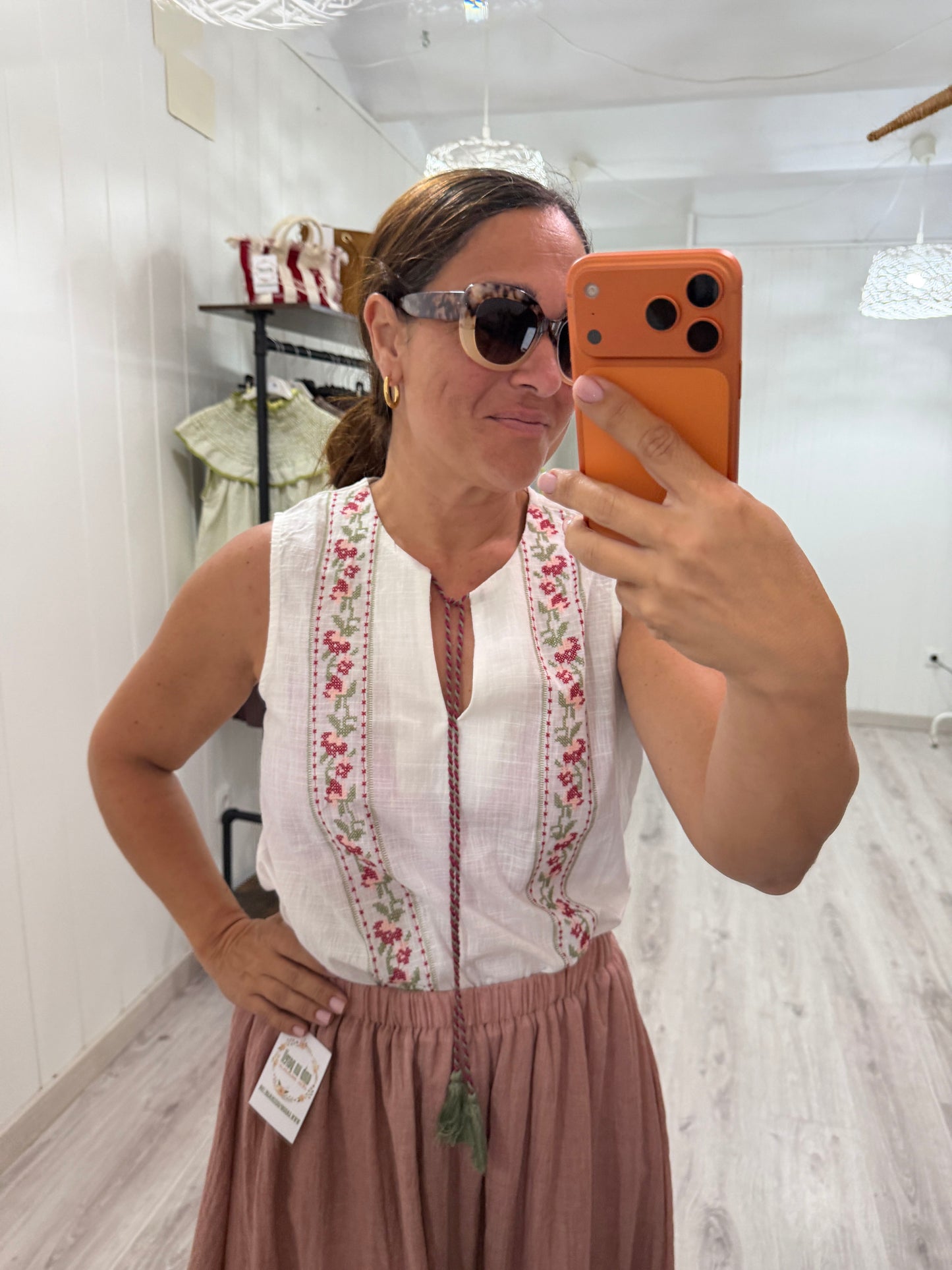 Falda Natura teja