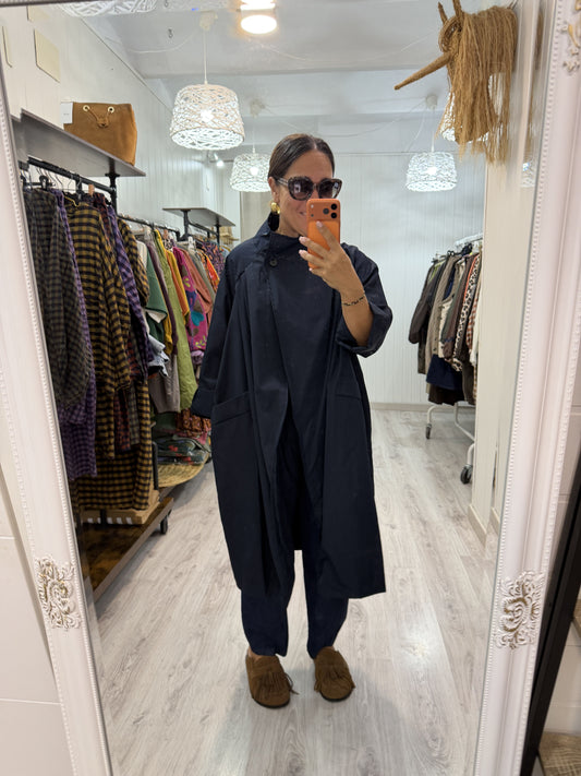 Gabardina Kokoro oversize marino