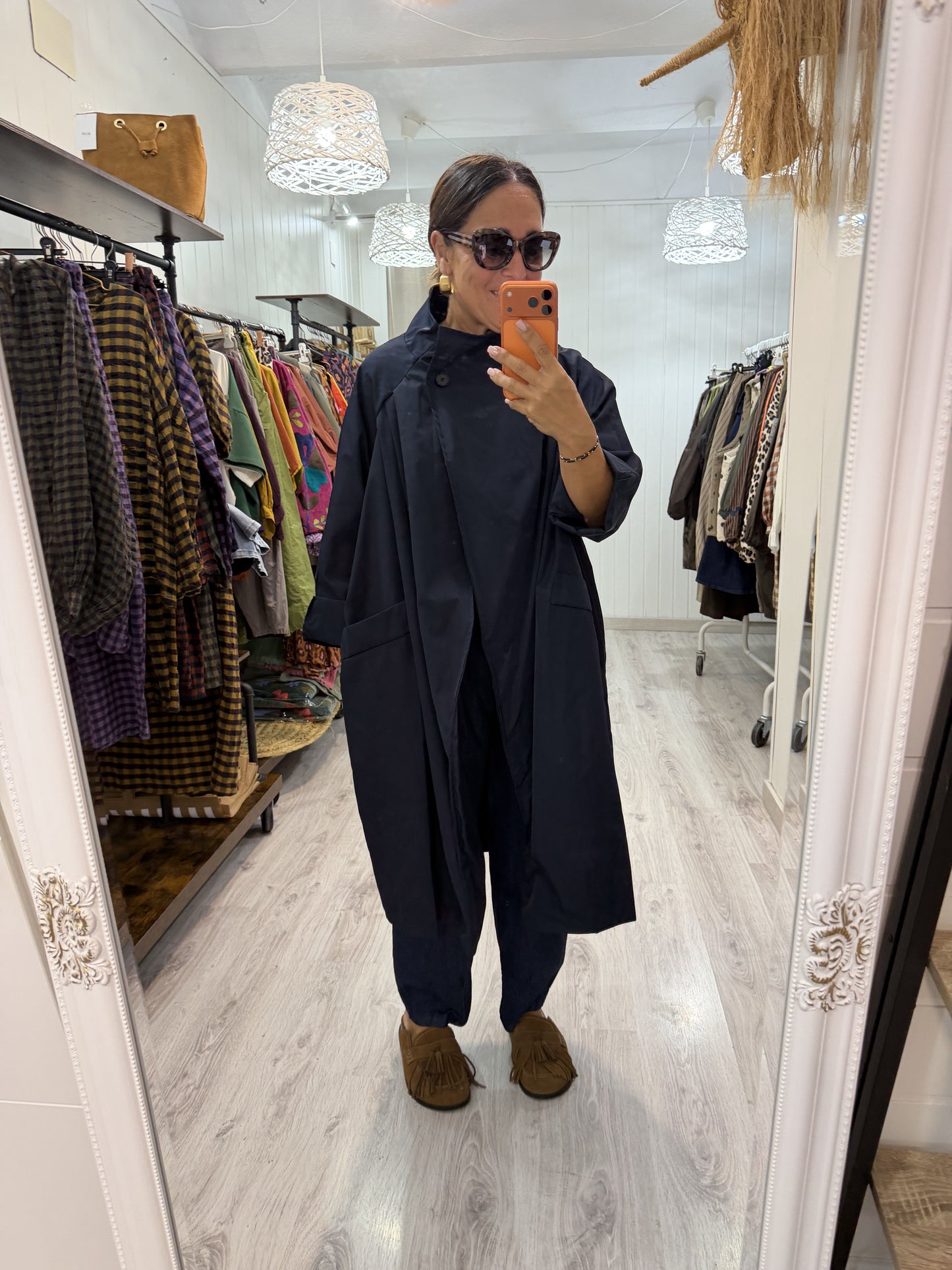 Gabardina Kokoro oversize marino