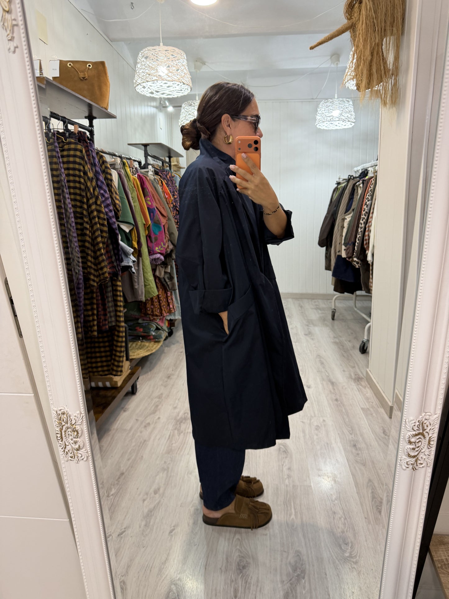 Gabardina Kokoro oversize marino