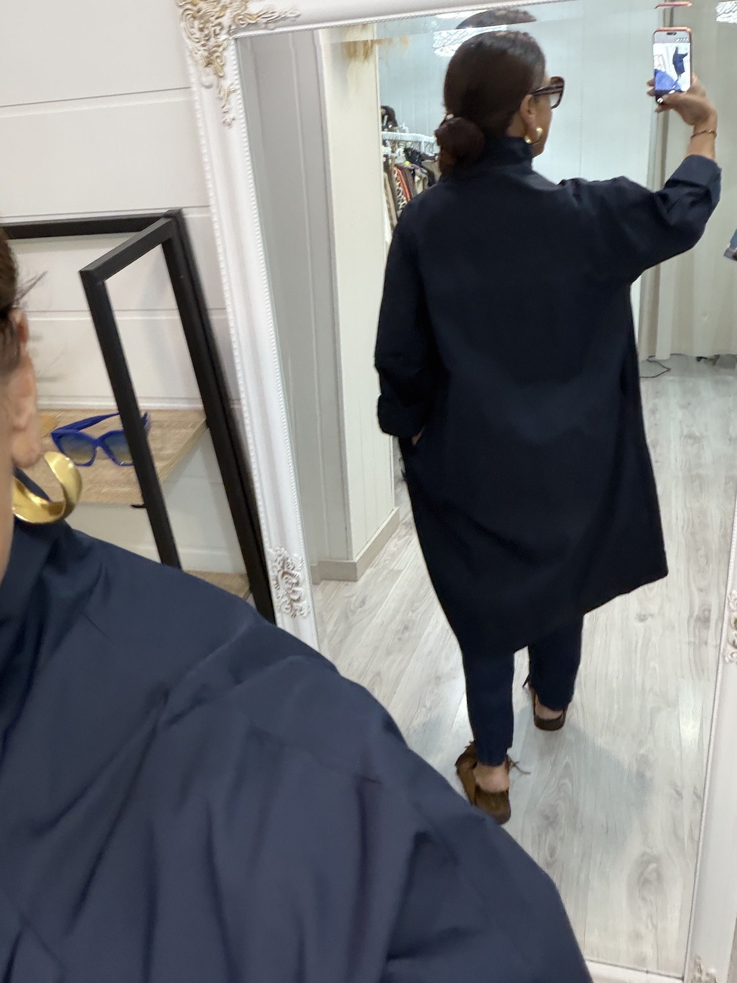 Gabardina Kokoro oversize marino