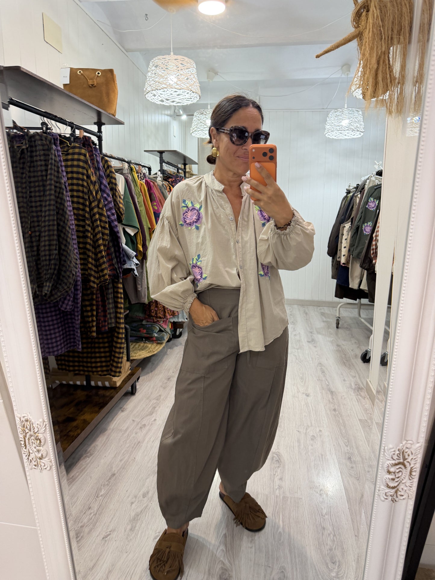 Blusa Kiku taupe