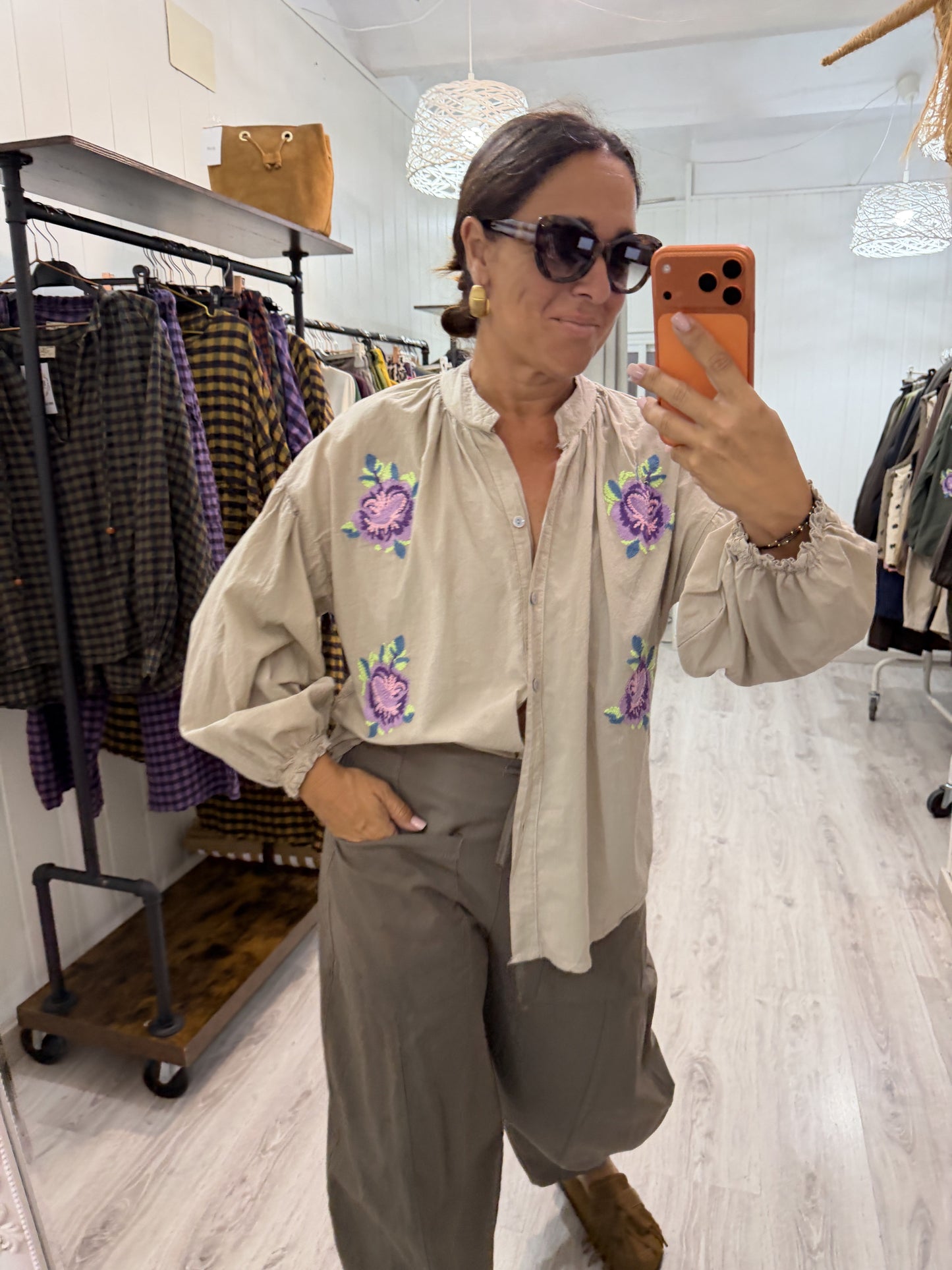 Blusa Kiku taupe