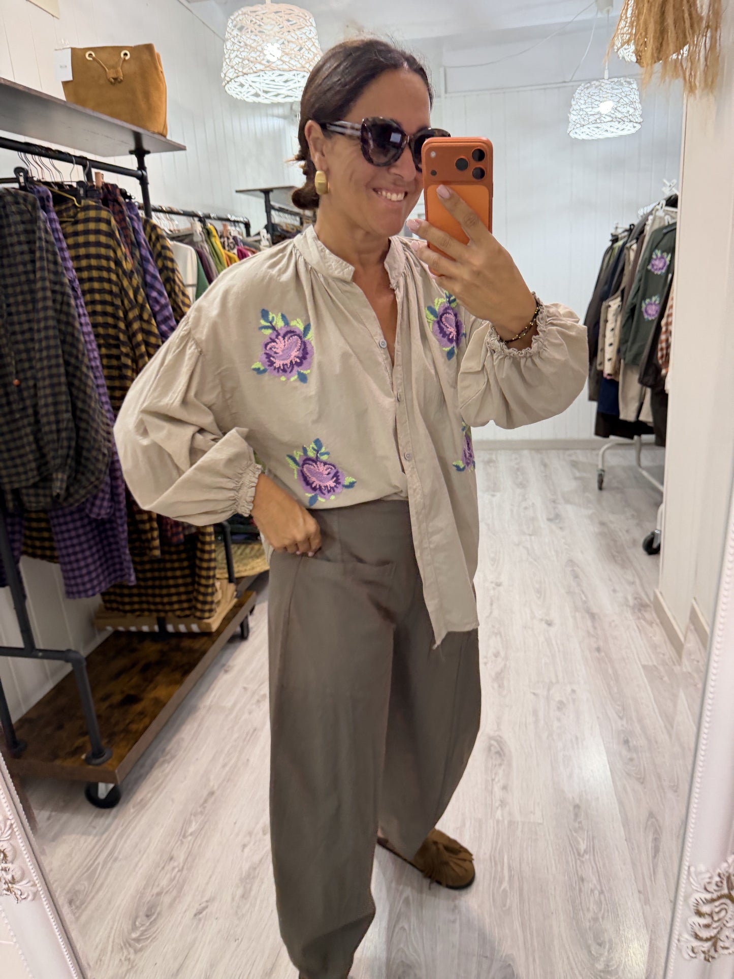 Blusa Kiku taupe