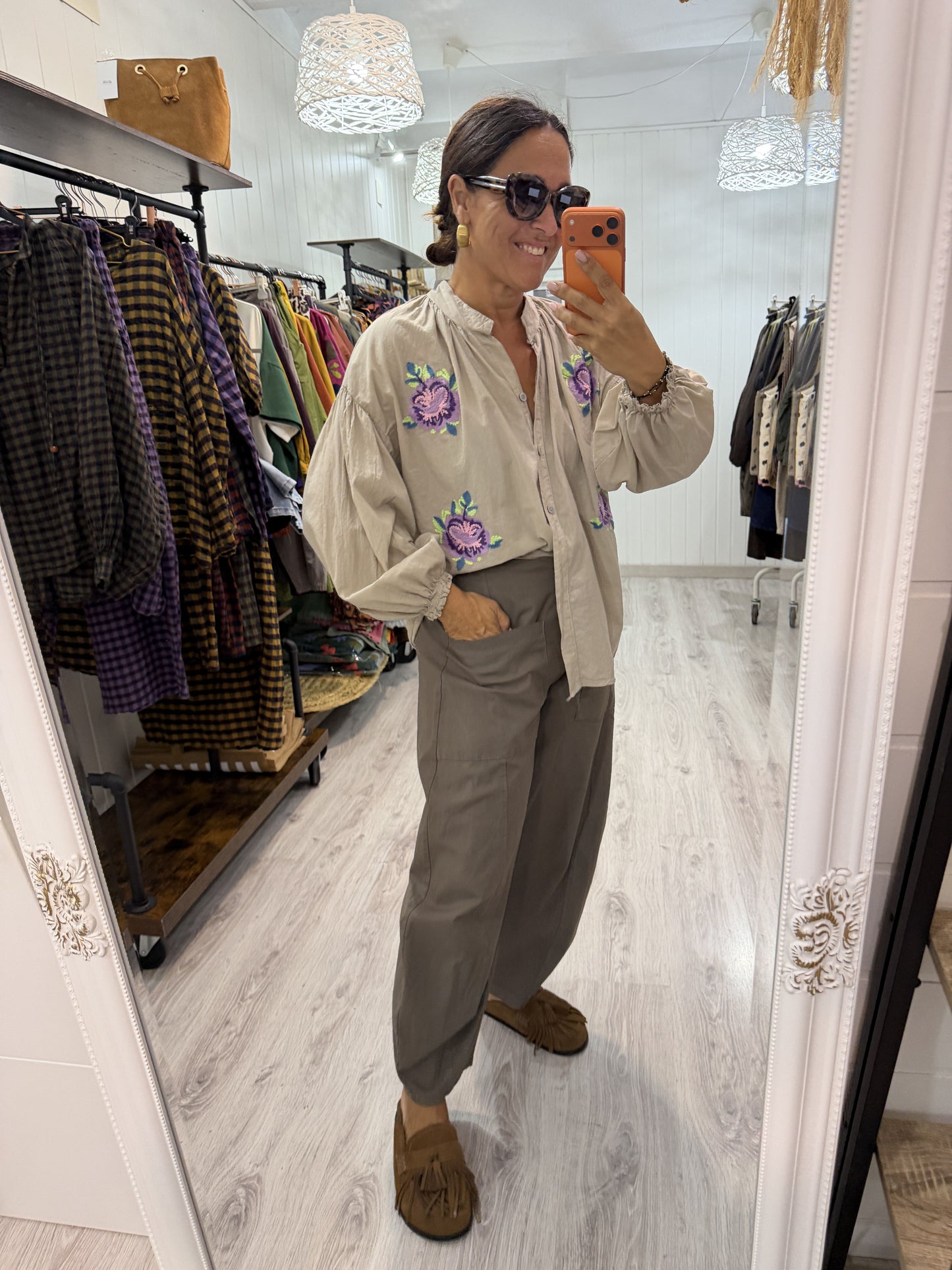 Blusa Kiku taupe