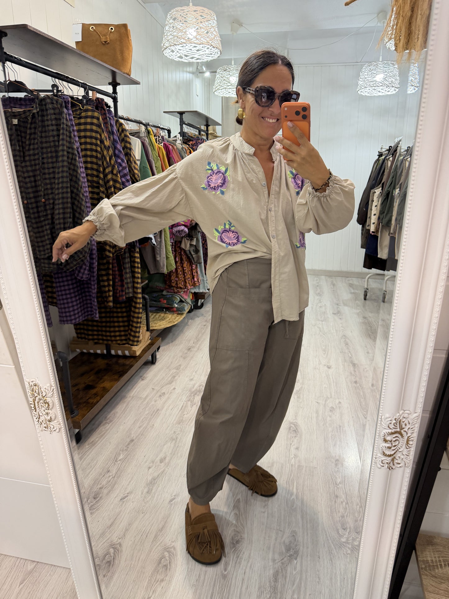 Blusa Kiku taupe