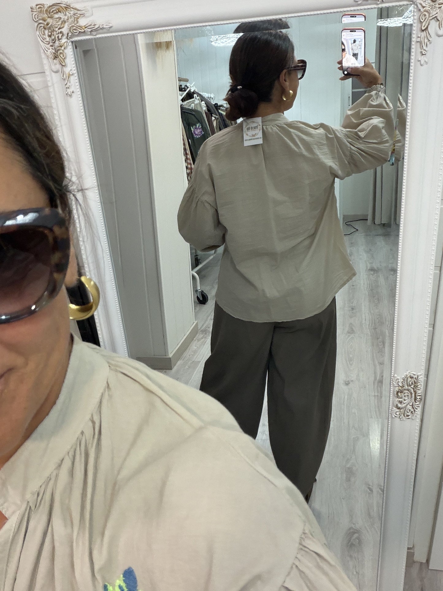 Blusa Kiku taupe