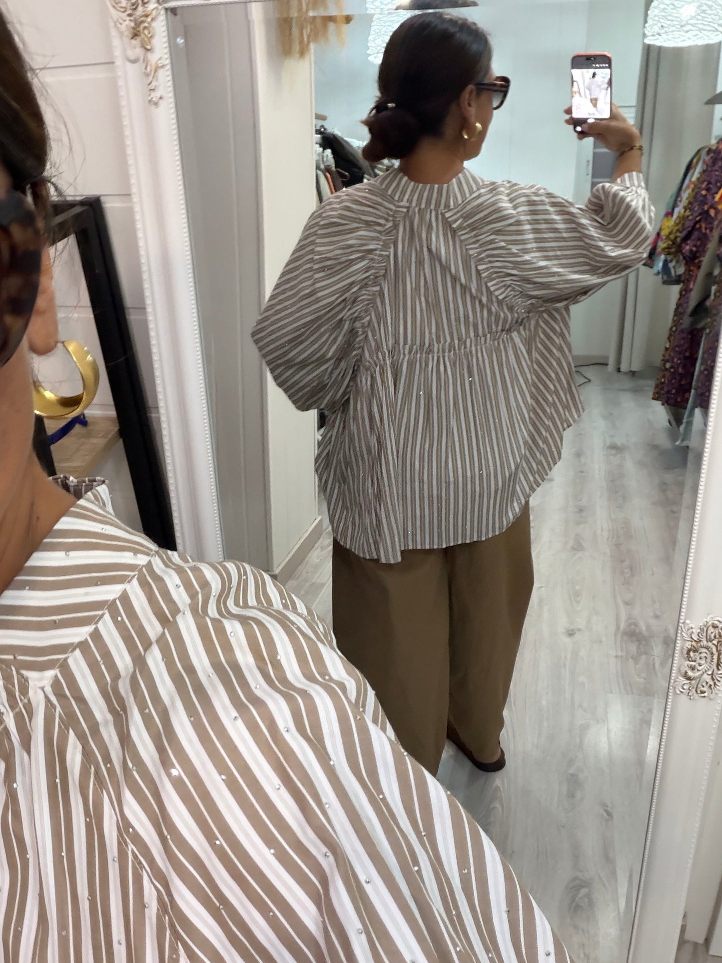 Pantalón Barrel camel