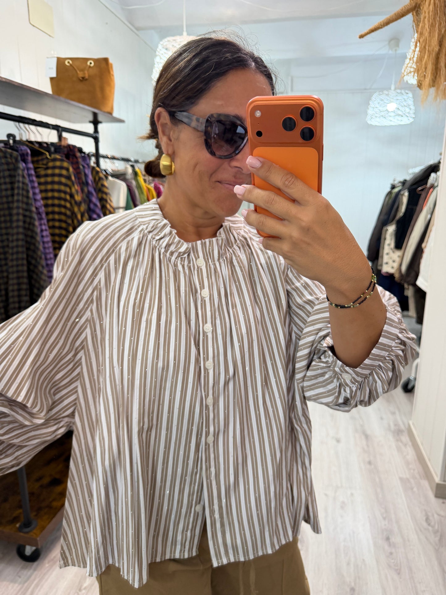 Pantalón Barrel camel