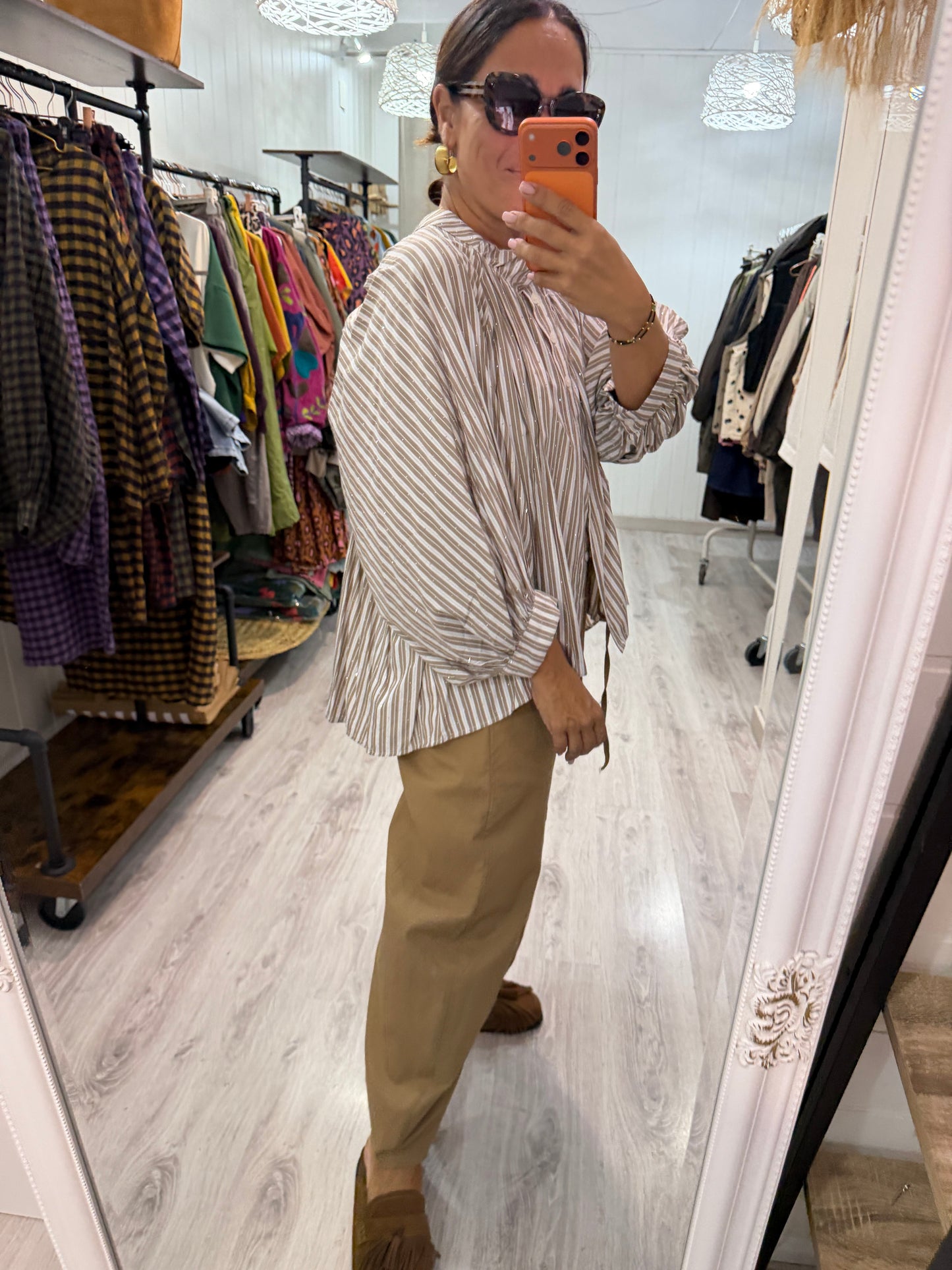 Pantalón Barrel camel
