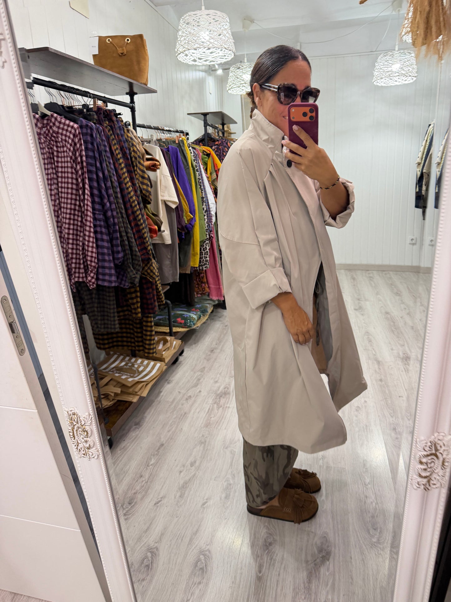 Gabardina Kokoro oversize beige