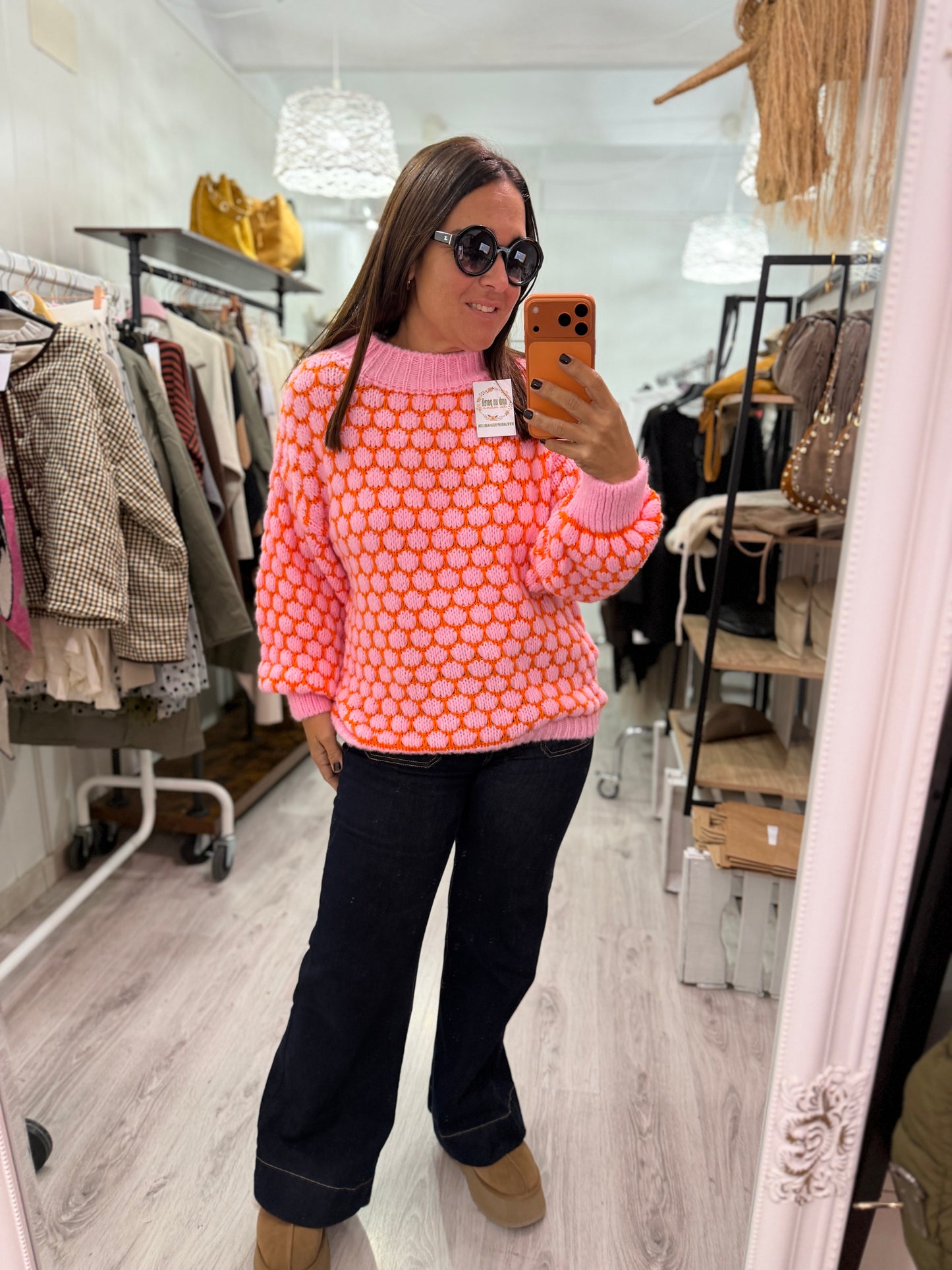 Jersei Bee fucsia y naranja