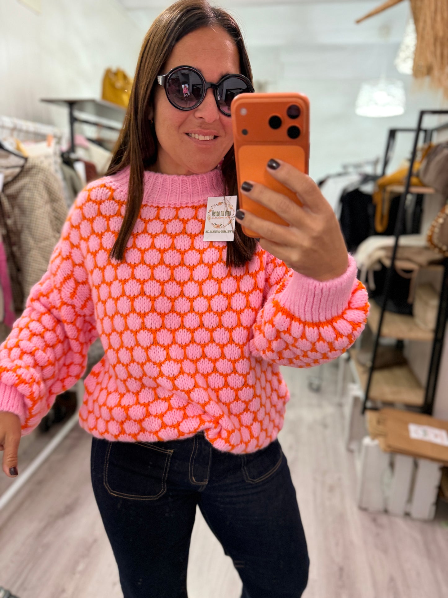 Jersei Bee fucsia y naranja