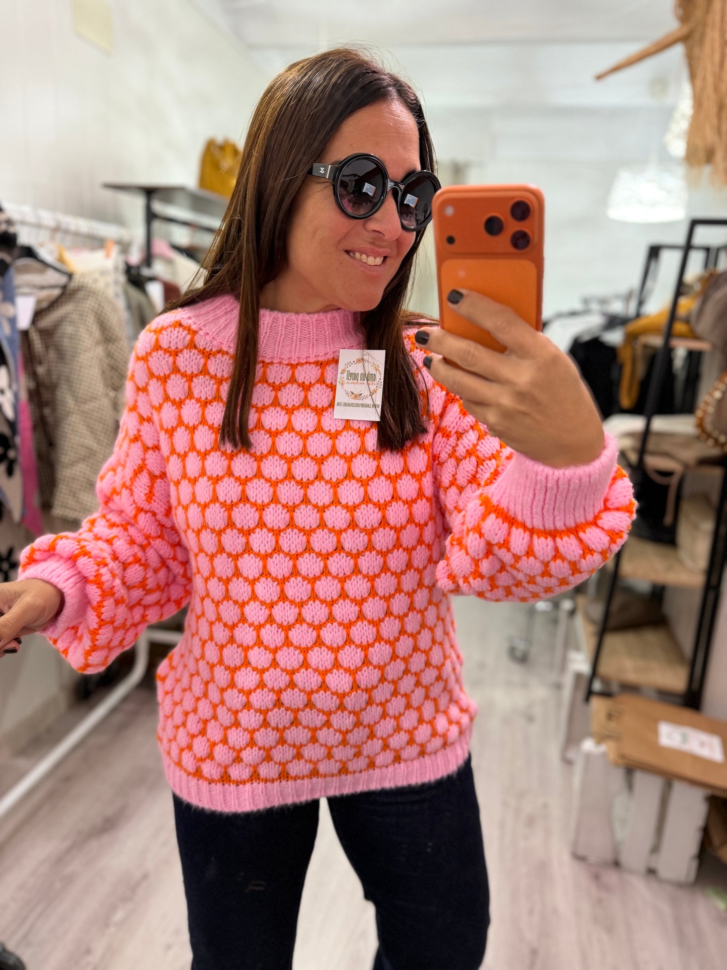 Jersei Bee fucsia y naranja