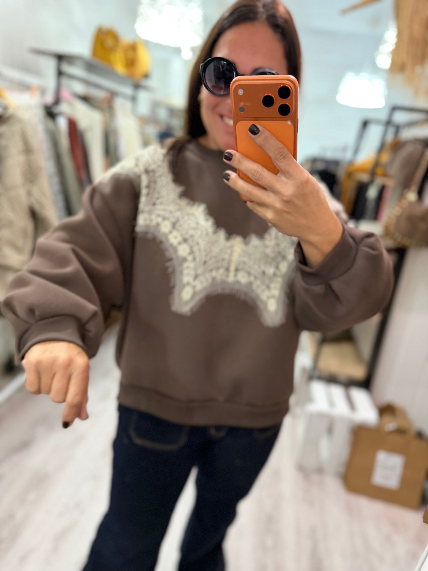 Sudadera Nordic blonda chocolate