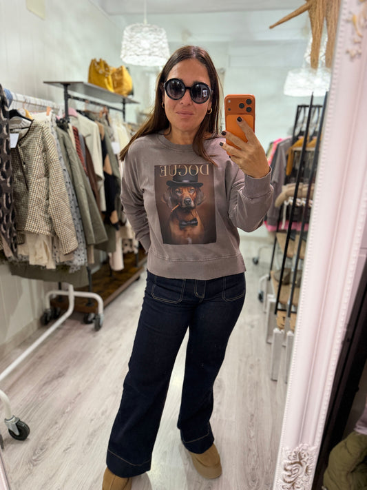 Sudadera Dog Dogue taupe