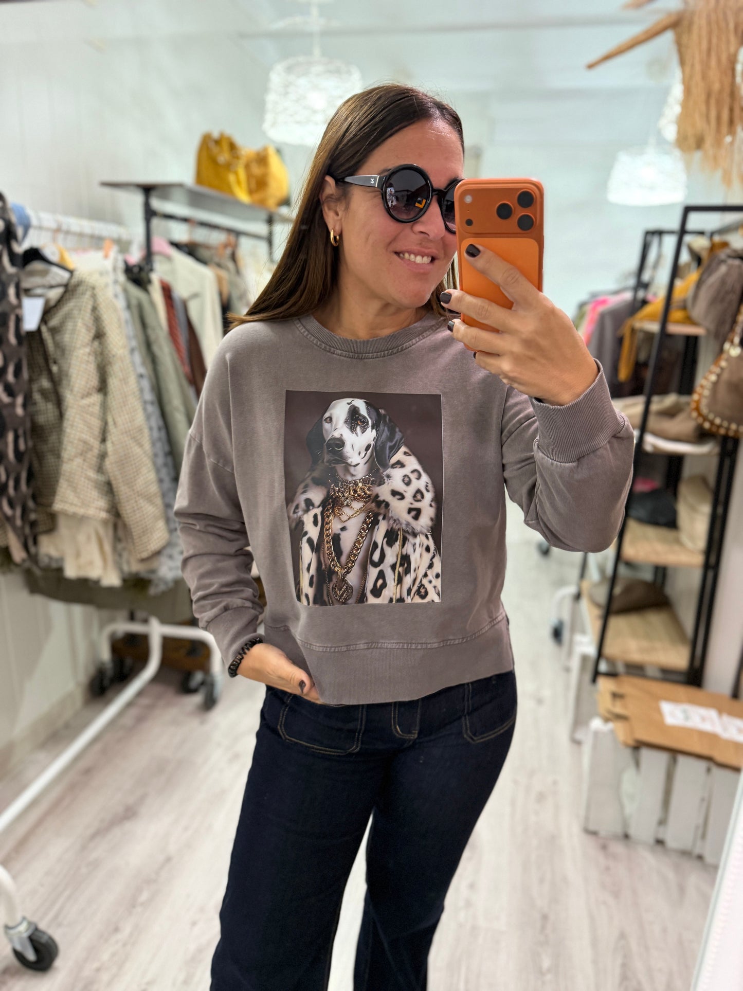 Sudadera Dog Dálmata taupe