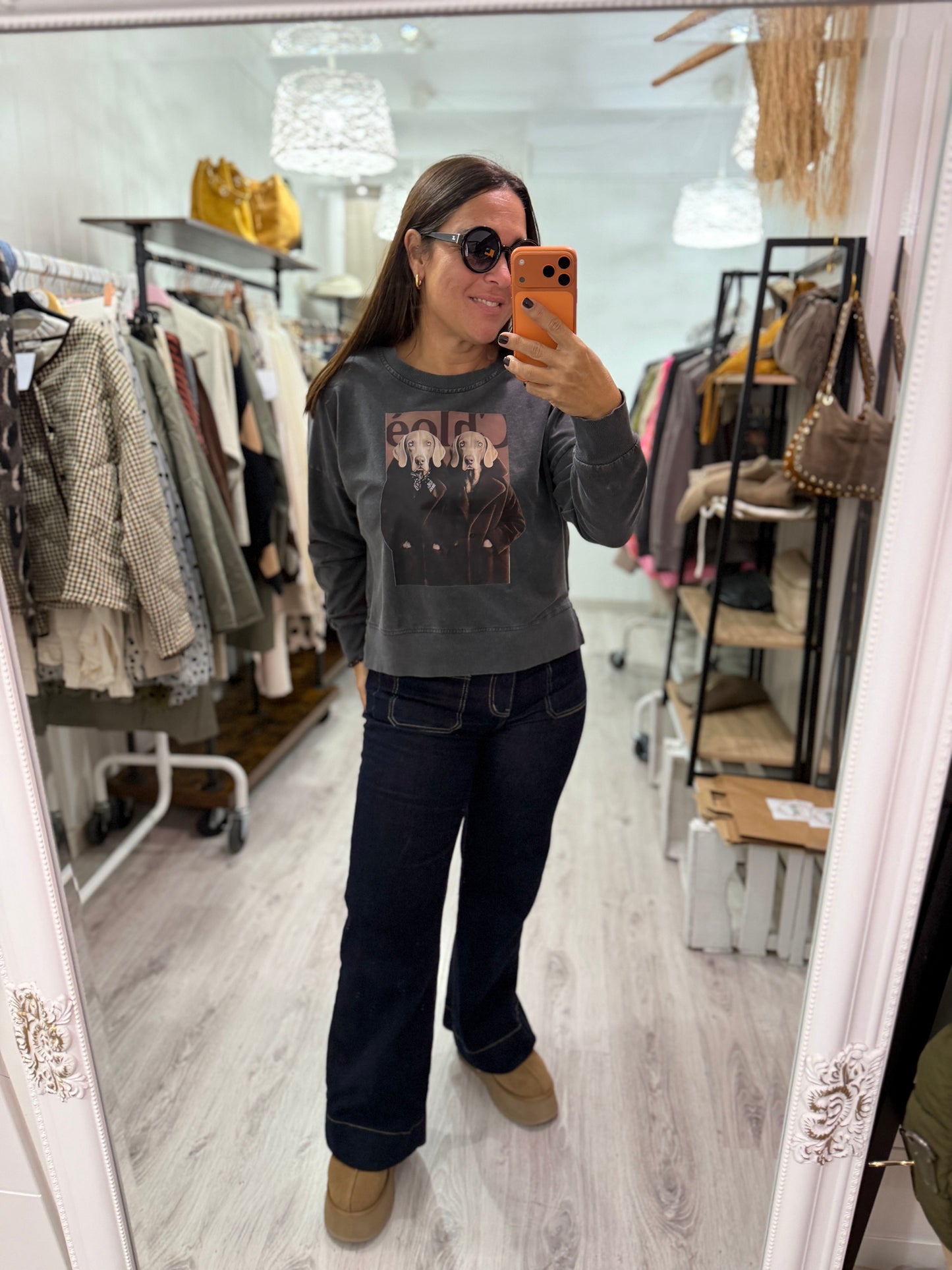 Sudadera Dog Chloe gris