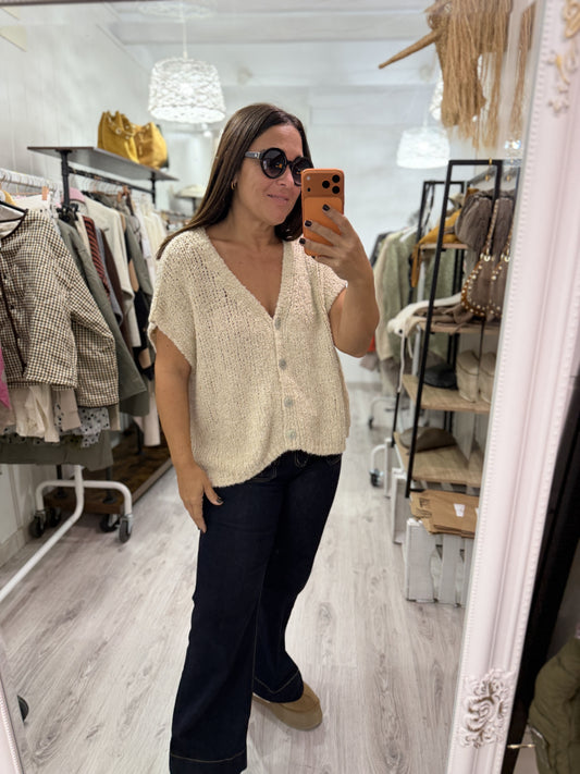 Chaleco borreguito camel