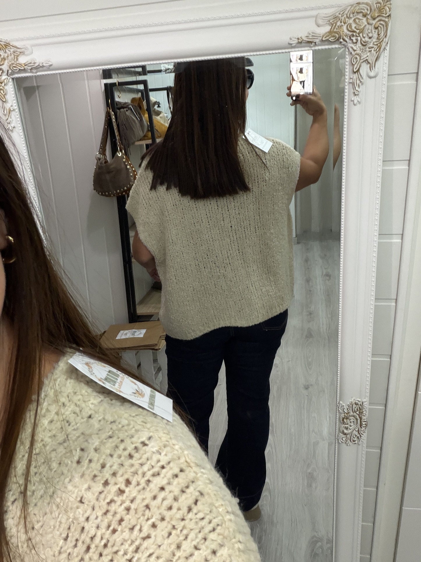 Chaleco borreguito beige