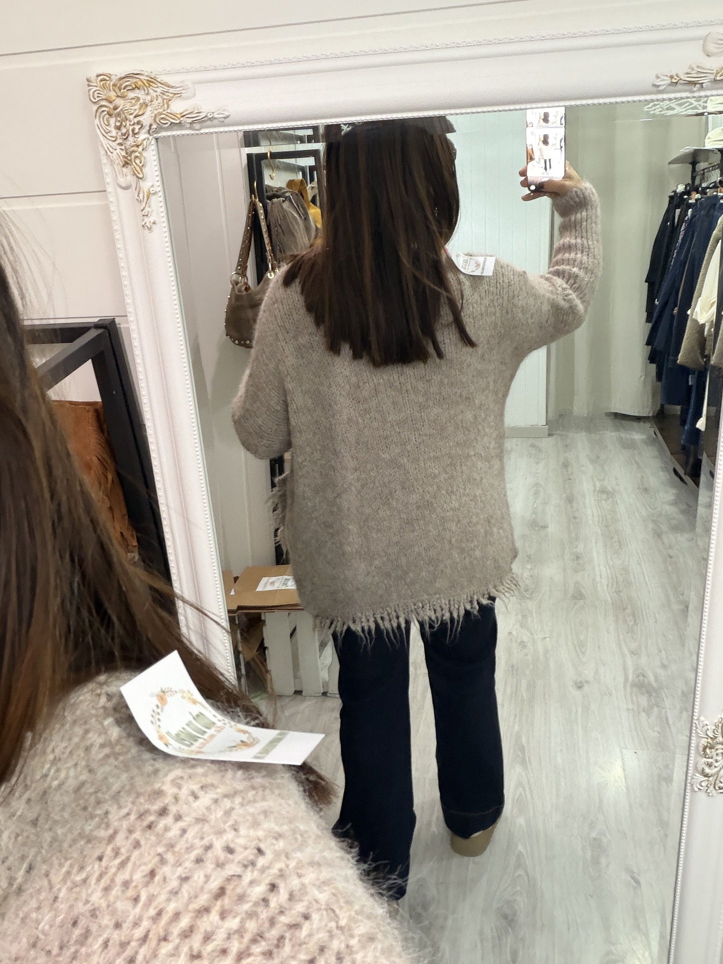 Jersei Pockets oversize taupe