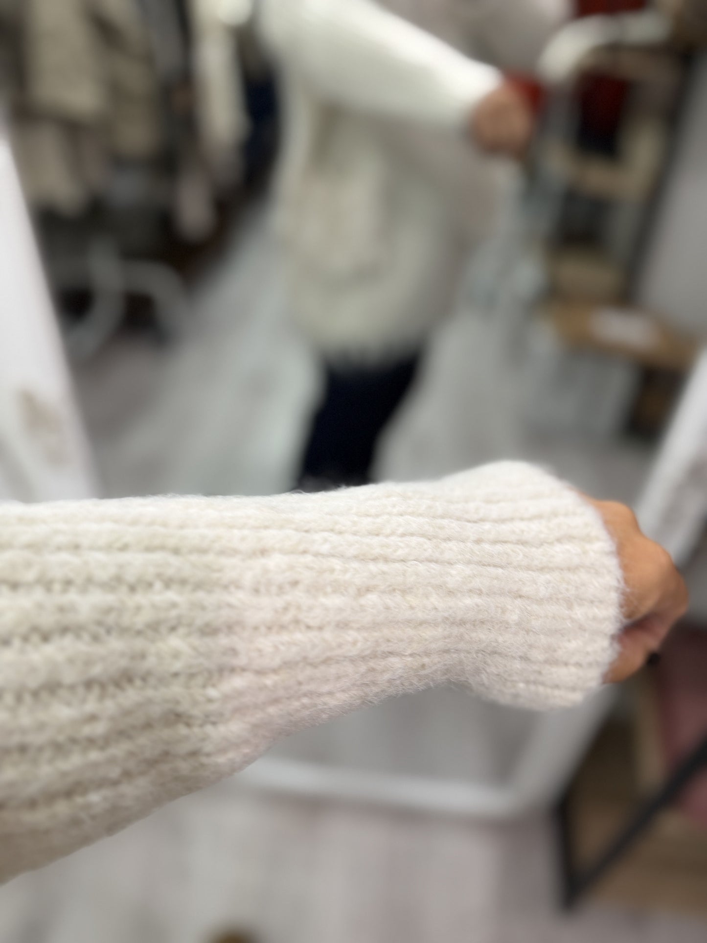 Jersei Pockets oversize beige