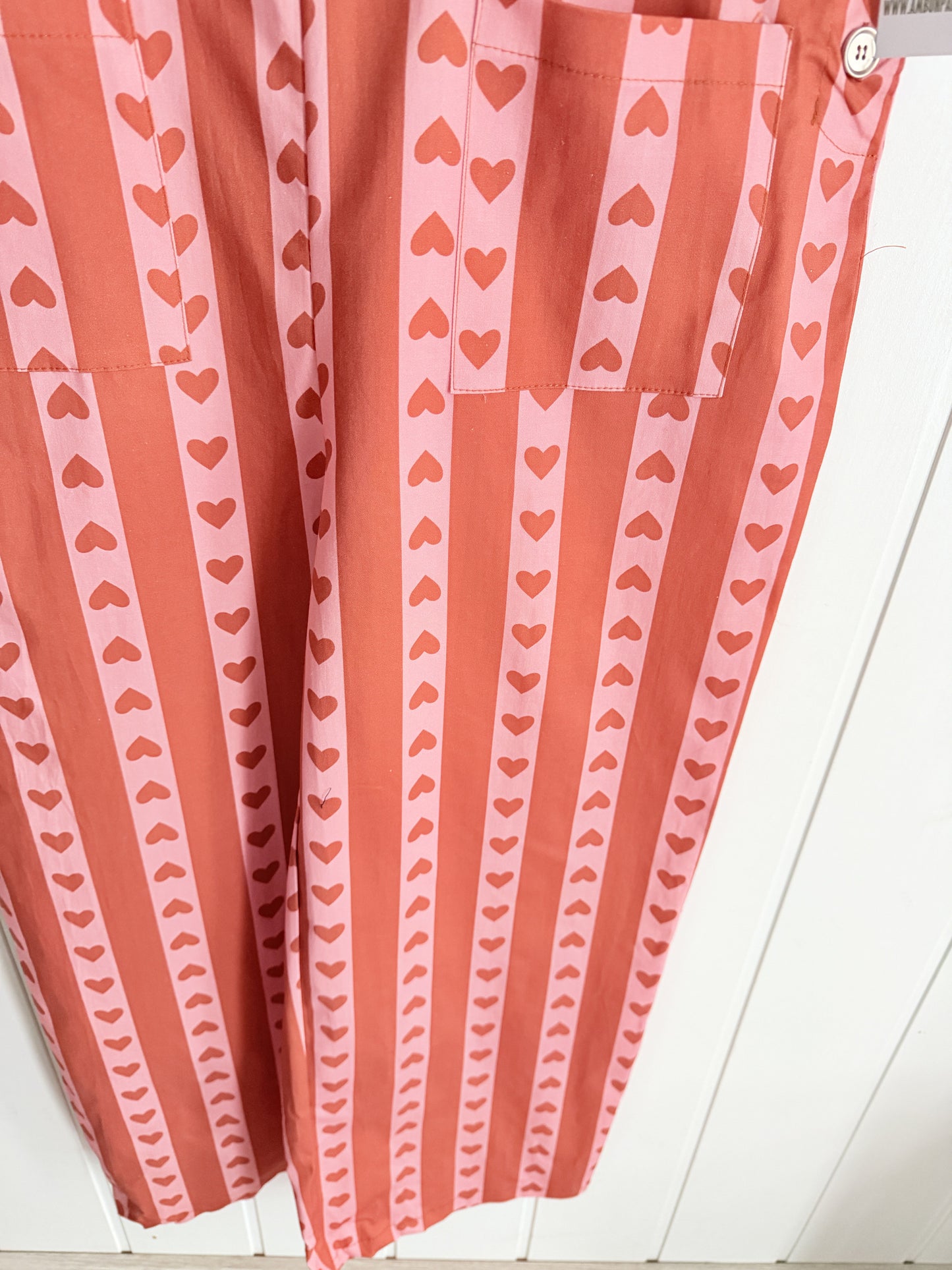 Peto Cuore naranja y rosa