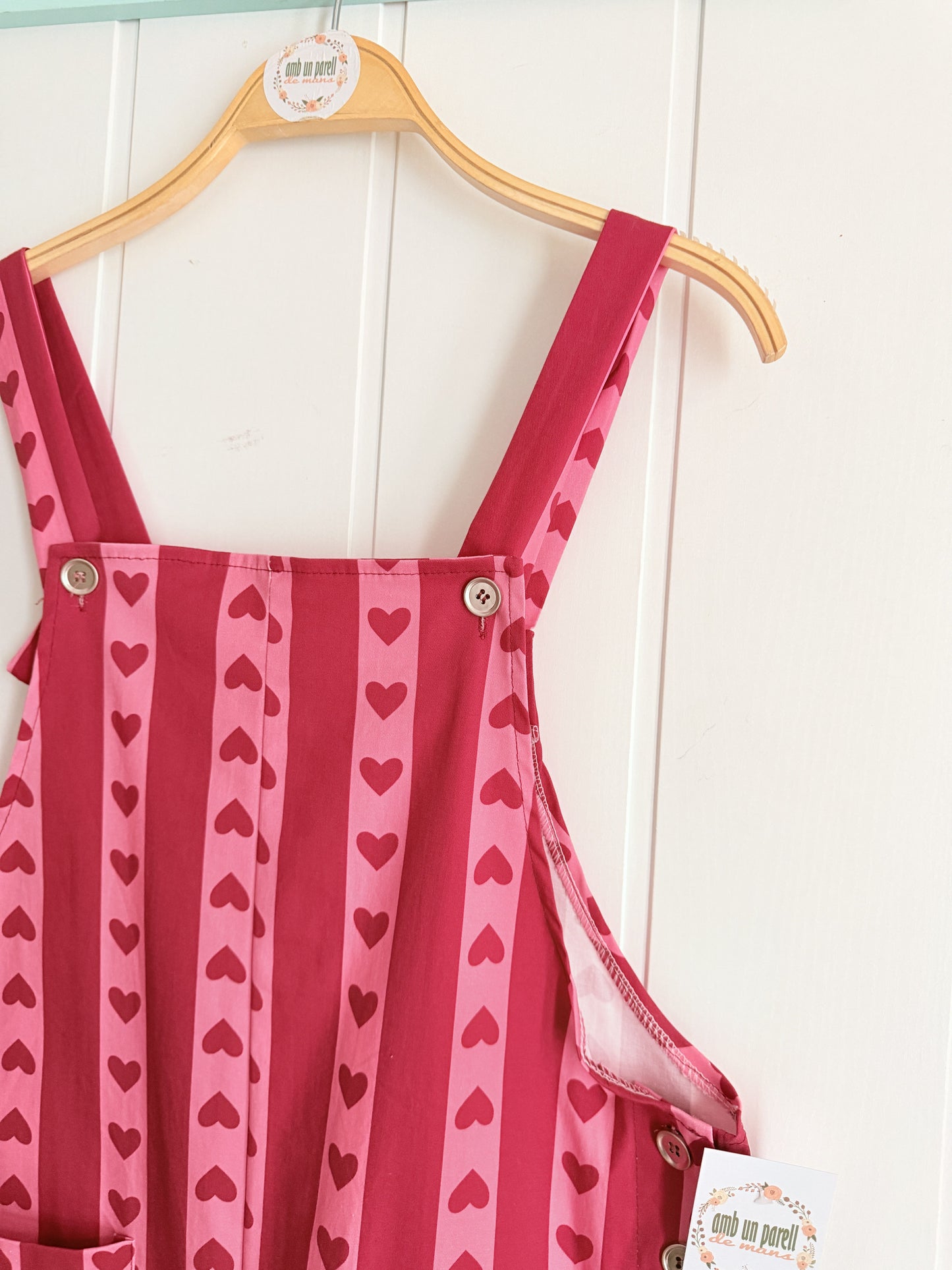 Peto Cuore rojo y fucsia