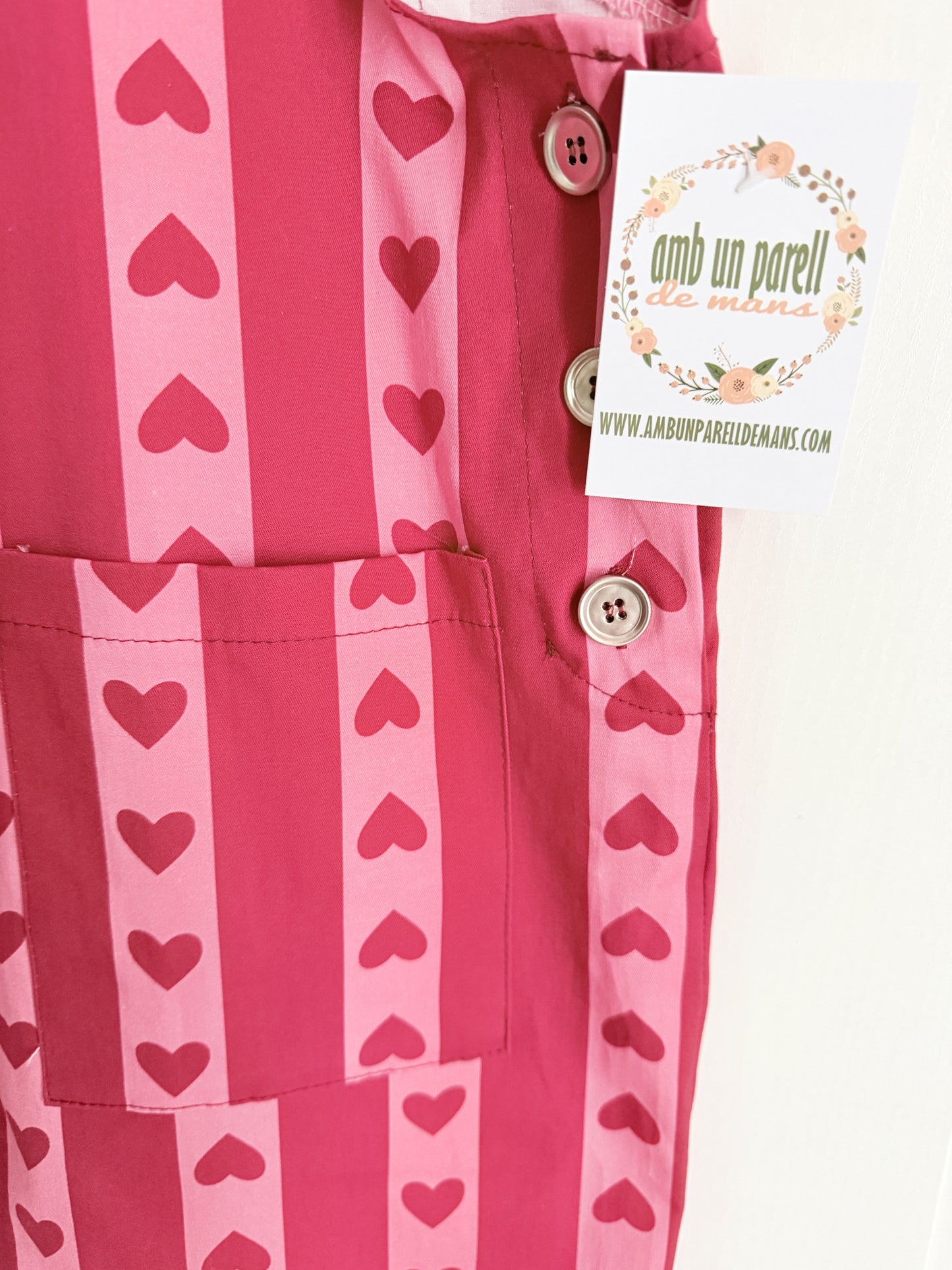 Peto Cuore rojo y fucsia