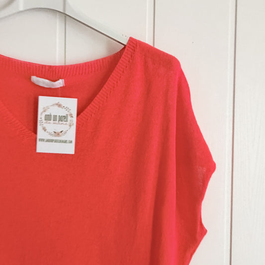 Jersei Basic algodón coral fluor