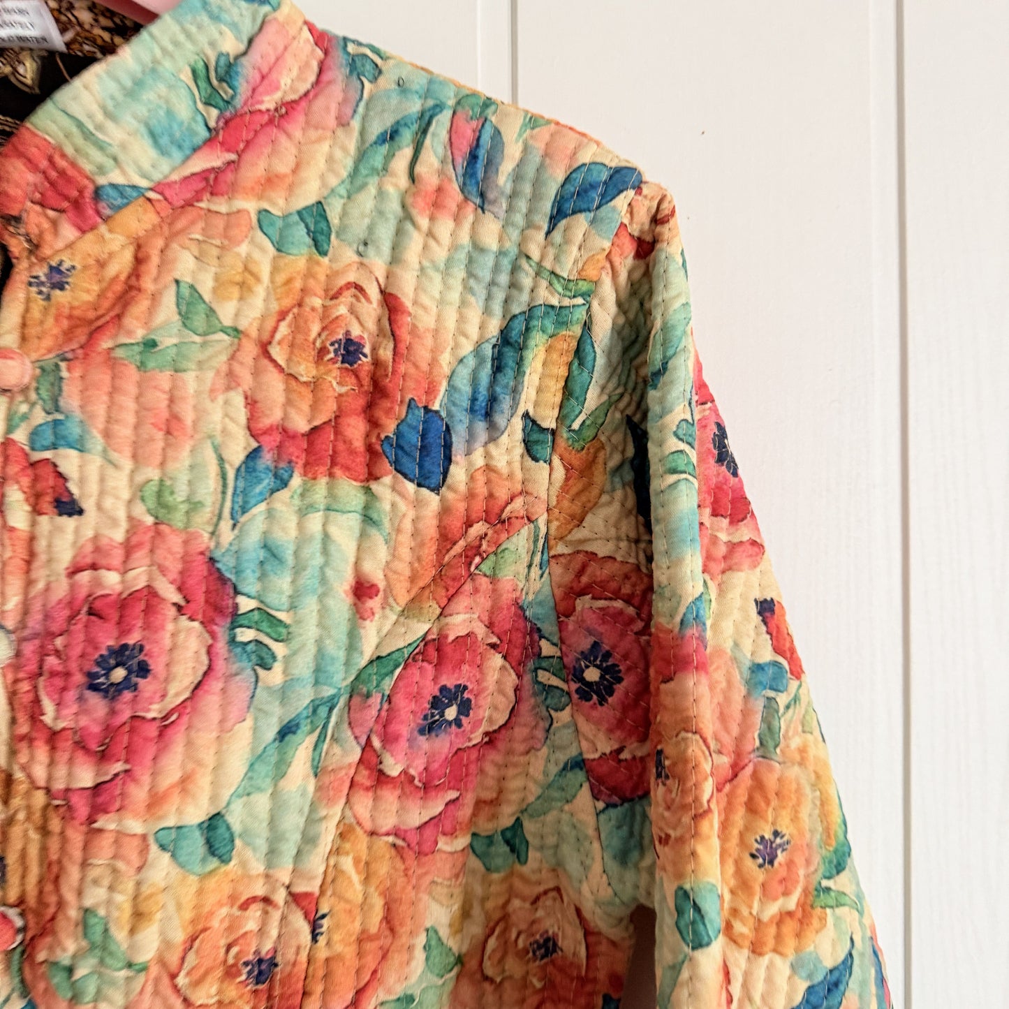 Chaqueta India reversible amapolas
