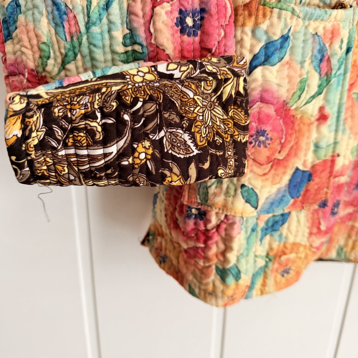 Chaqueta India reversible amapolas