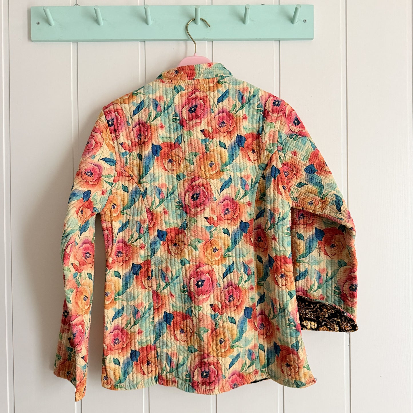 Chaqueta India reversible amapolas