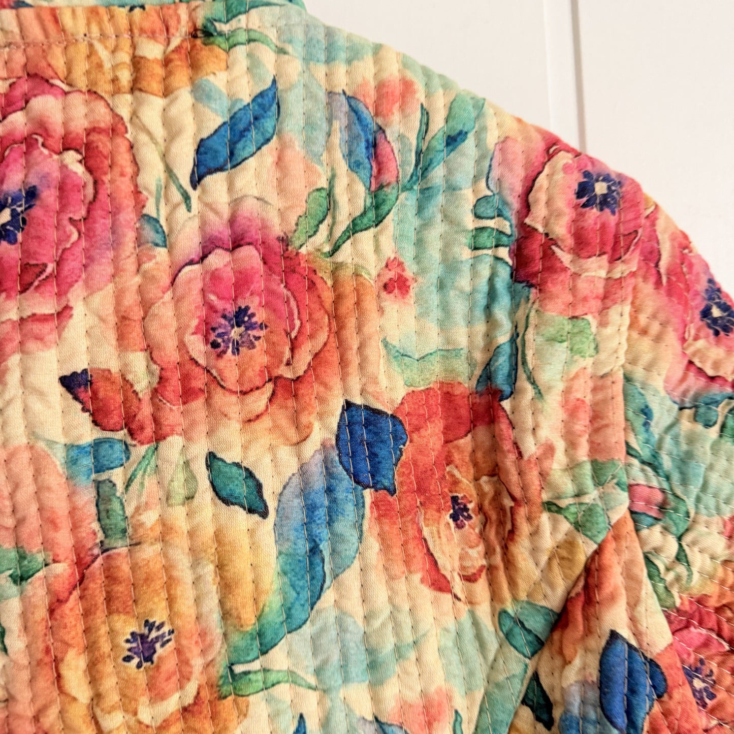 Chaqueta India reversible amapolas