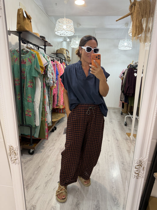 Blusa Amaia oversize marino