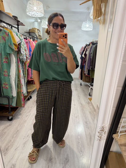 Sudadera Ciao Bella manga corta verde