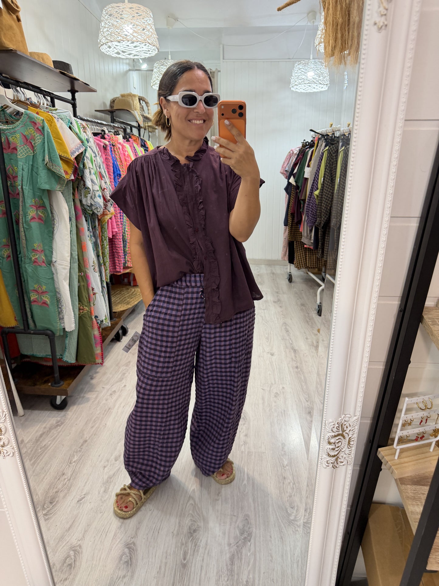 Blusa Federica berenjena
