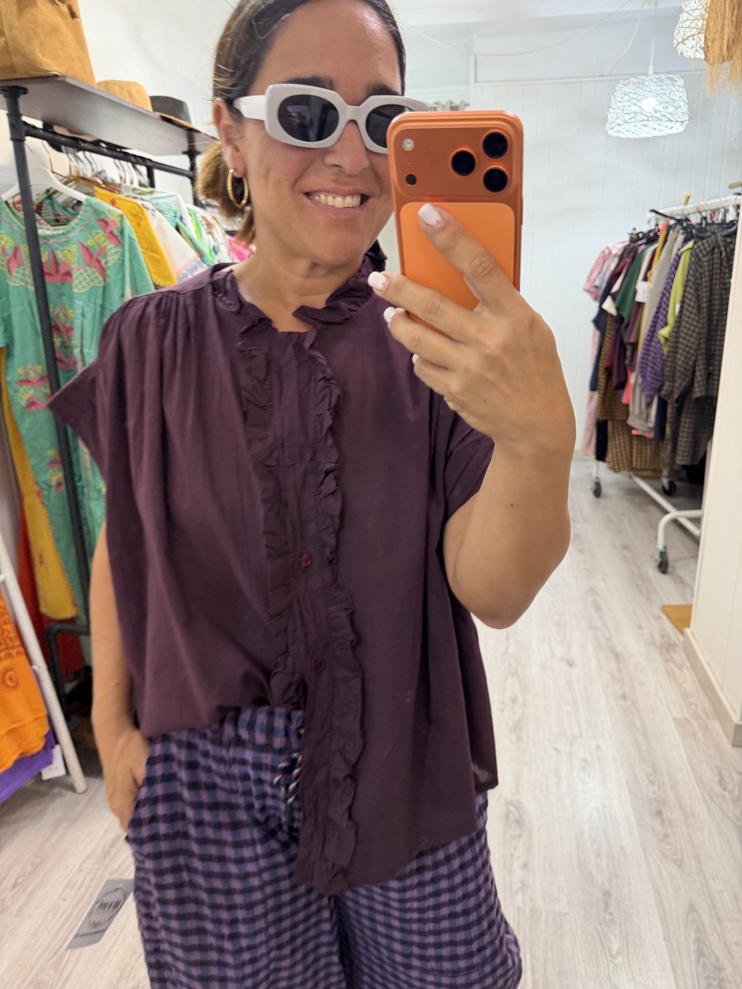 Blusa Federica berenjena
