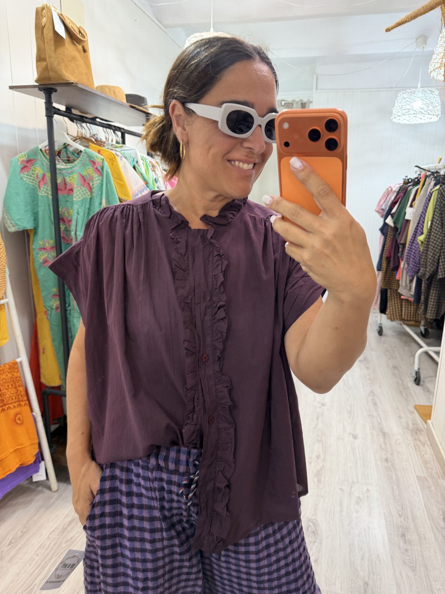 Blusa Federica berenjena