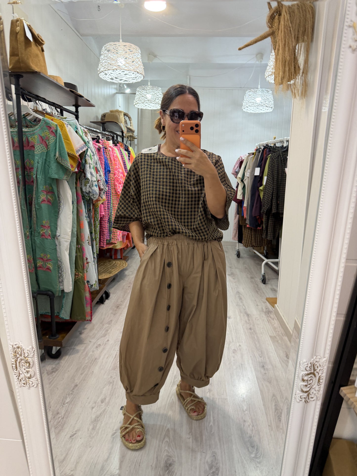 Pantalón Heiko botones camel