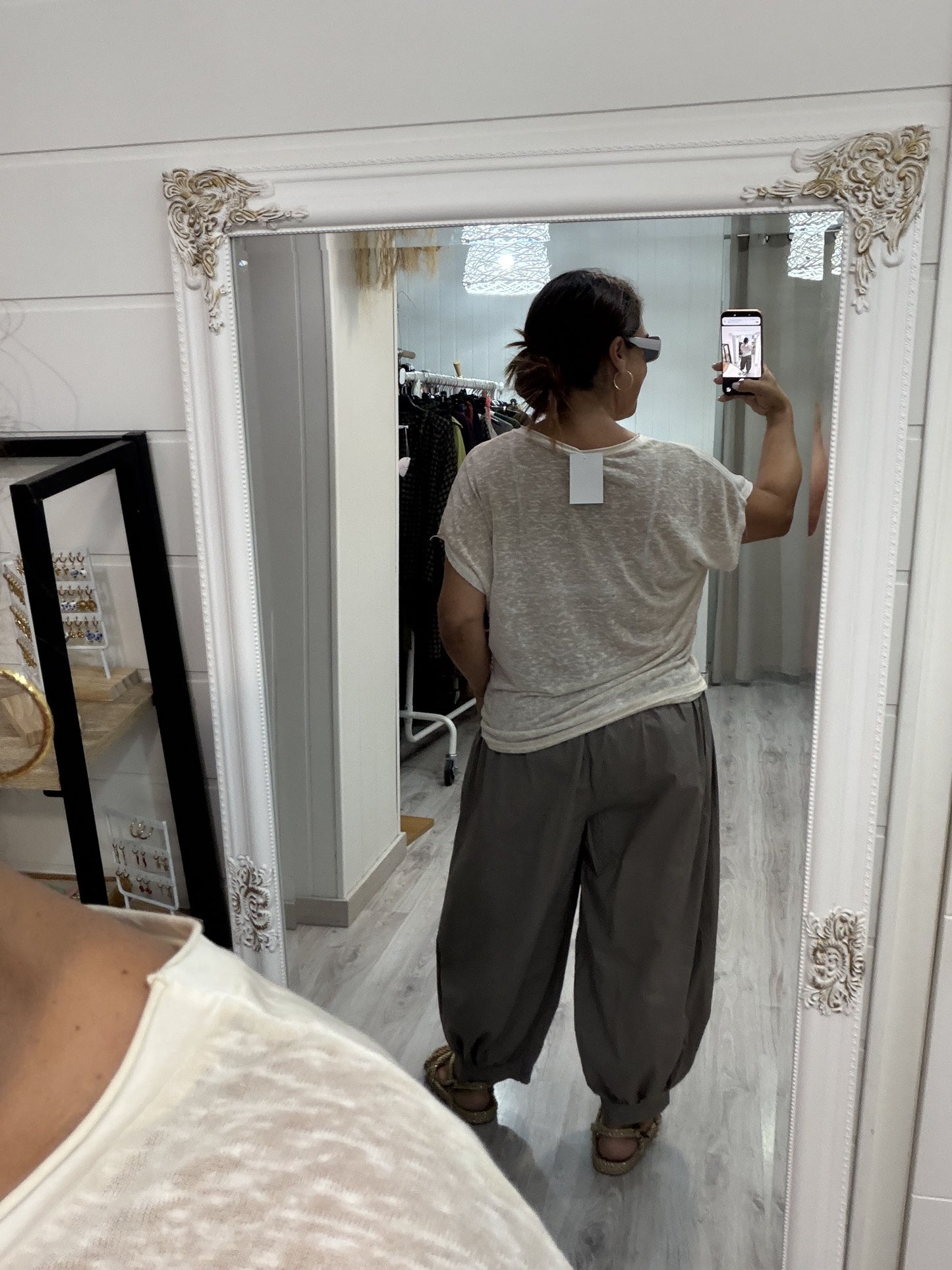 Pantalón Heiko botones taupe
