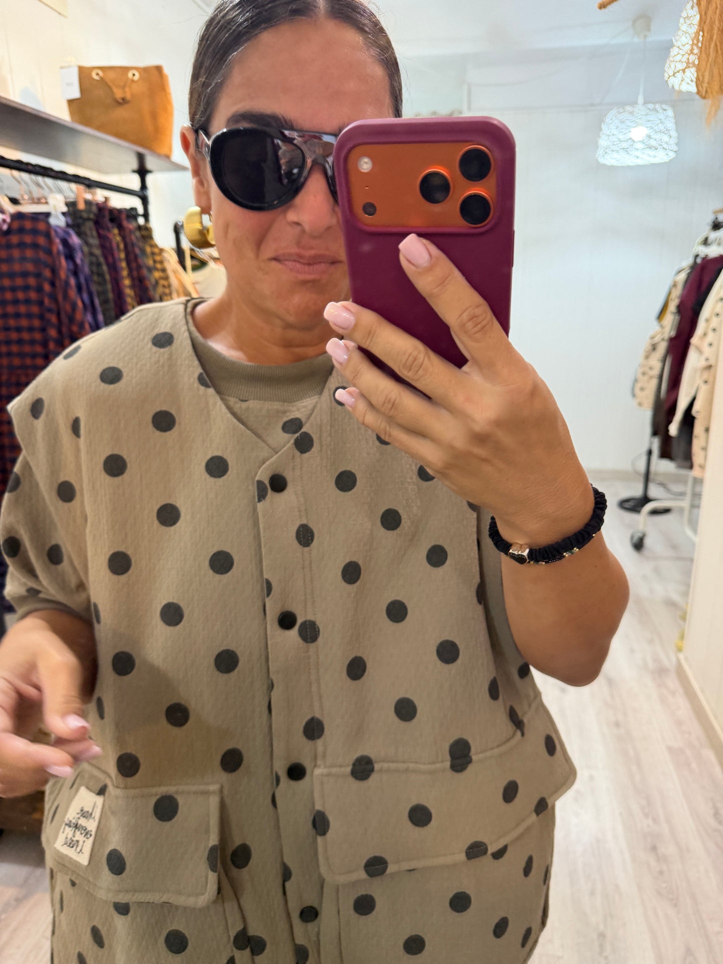 Chaleco Sakita oversize taupe