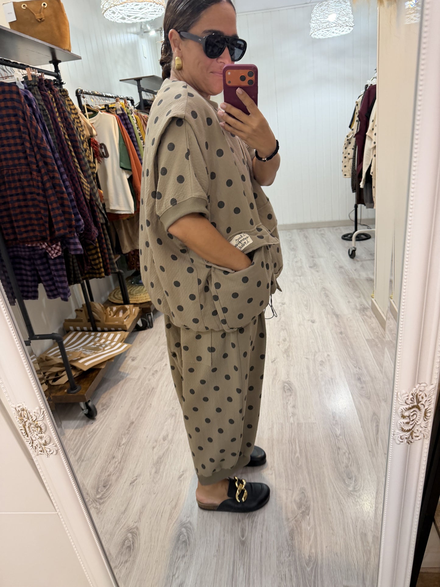 Chaleco Sakita oversize taupe