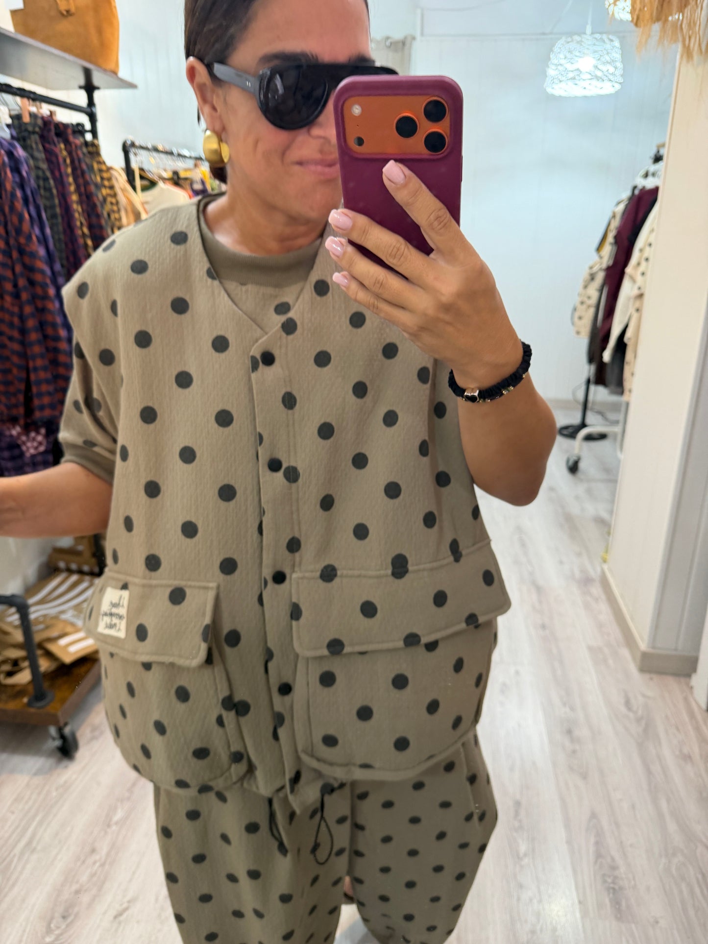 Chaleco Sakita oversize taupe